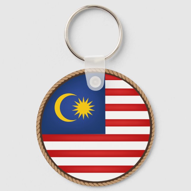 Cool Malaysia Flag Seal Key Ring (Front)