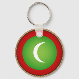 Cool Maldives Flag Seal Key Ring