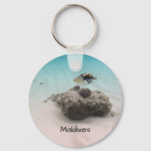 Cool Maldives Underwater Coral Fish Souvenir Key Ring