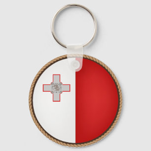 Cool Malta Flag Seal Key Ring