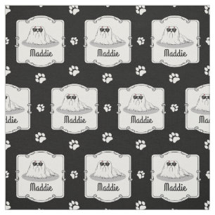 Cool Maltese Dog with Sunglasses - Cute Fabric