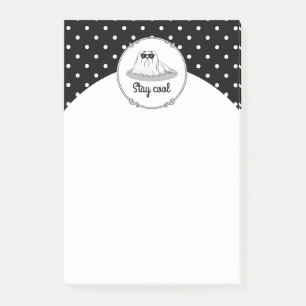 Cool Maltese Dog with Sunglasses Cute Funny Post-it Notes