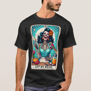Cool Mama Club Tarot Card Skeleton Halloween  T-Shirt
