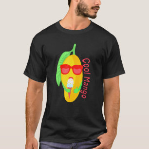 Cool Mango Eating Ice Cream And Wearing Sunglasses T-Shirt