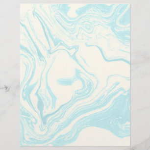 Cool Marble Design in Turquoise and Cream