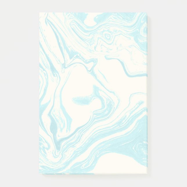 Cool Marble Design in Turquoise and Cream Post-it Notes (Front)