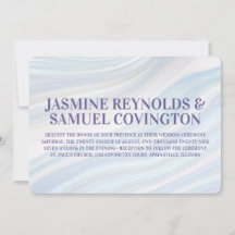 Cool Marble Geode Wedding Invitation