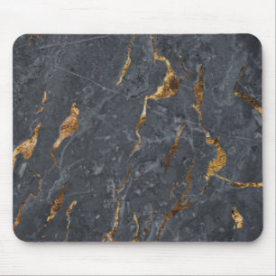 Cool Marble Grey Gold Mouse Mat