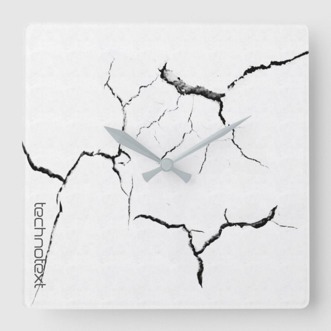 Cool Marble Look Square Wall Clock (Front)