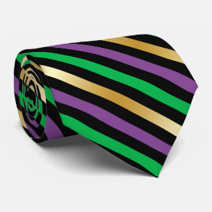cool Mardi gra tiled stripe Tie