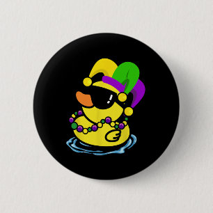 Cool Mardi Gras Duck New Orleans Carnival Party Wo 6 Cm Round Badge