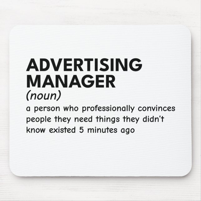 Cool Marketing Manager Definition Mouse Mat (Front)