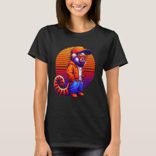Cool Marmoset Modern Urban Style Sunset Retro Art T-Shirt