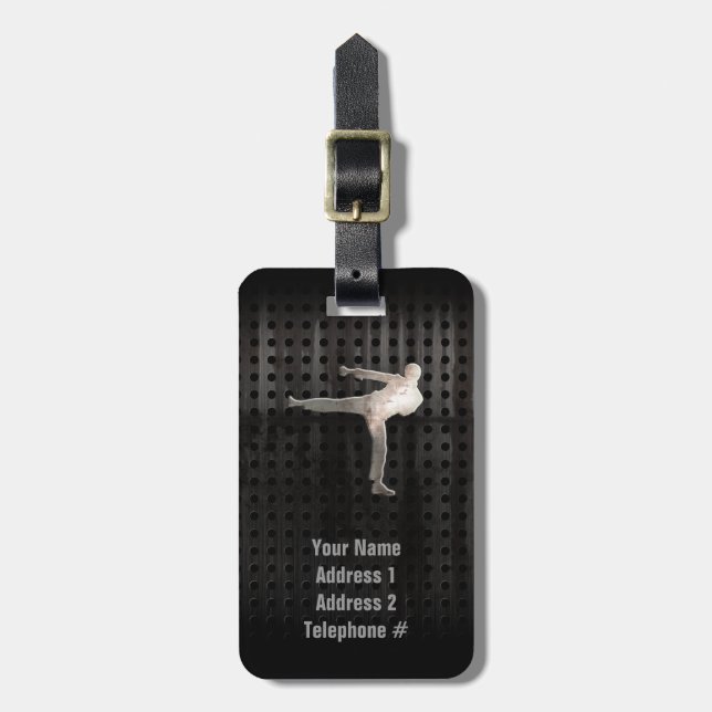 Cool Martial Arts Luggage Tag (Front Vertical)
