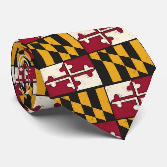 Cool Maryland State Flag Business Tie (Rolled)