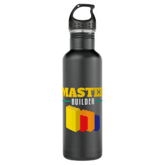Cool Master Builder Building Blocks Bricks Toy Gif 710 Ml Water Bottle