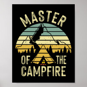Cool Master Campfire Funny Camping Gift For Kids M Poster
