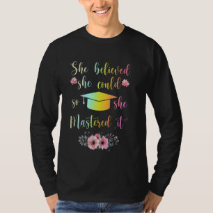 Cool Master Degree Art For Men Women Academic Degr T-Shirt