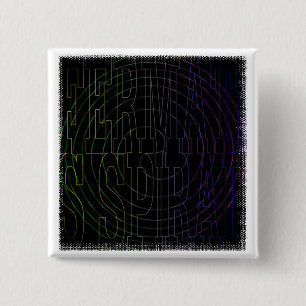 Cool Math geek Text Art: Fermat's Spiral 15 Cm Square Badge