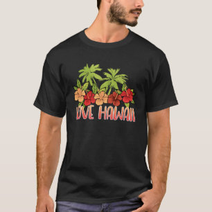 Cool Maui Sunset Hawaiian Hibiscus Flowers Honolul T-Shirt