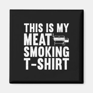 Cool Meat Smoking Art For Men Women Bbq Griller Me Magnet
