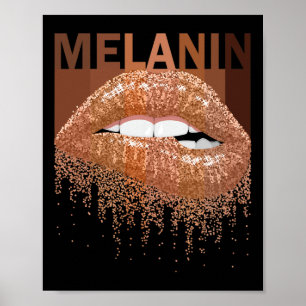 Cool Melanin Queen Lips Women Black Queen African  Poster