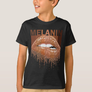 Cool Melanin Queen Lips Women Black Queen African T-Shirt