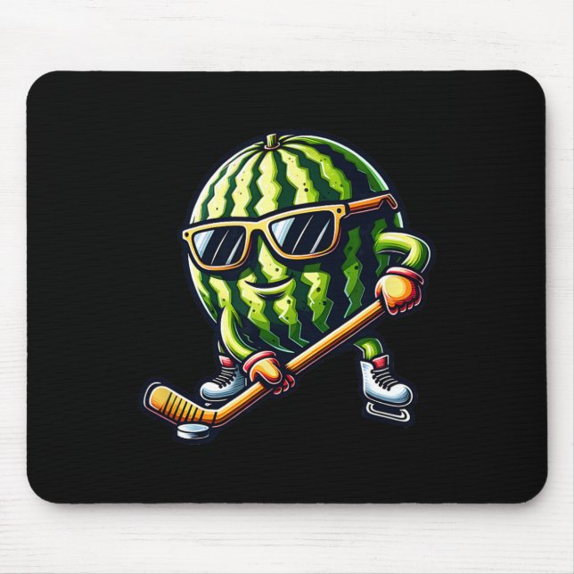 Cool Melon Ice Hockey Fun  Mouse Mat (Front)
