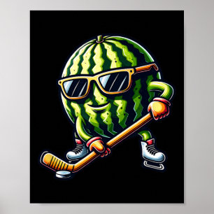 Cool Melon Ice Hockey Fun  Poster