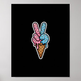 Cool Meme Six Seven 67 Ice Cream Sport Drip Poster