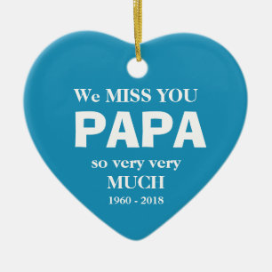 Cool Memorial Personalised PAPA Holiday Ornament