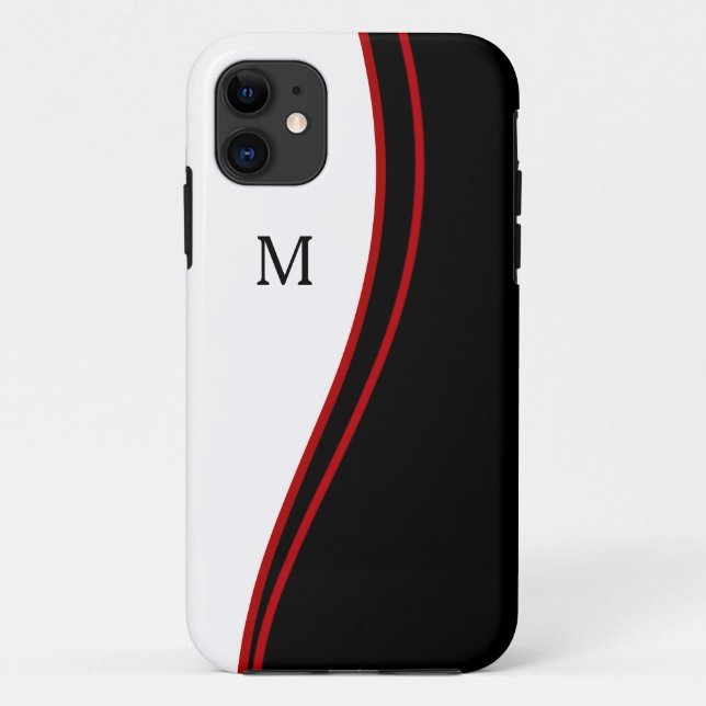 Cool Men's Business Professional Monogram Case-Mate iPhone Case (Back)