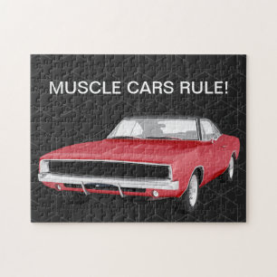 Cool Men's Classic Car Muscle Car Jigsaw Puzzle