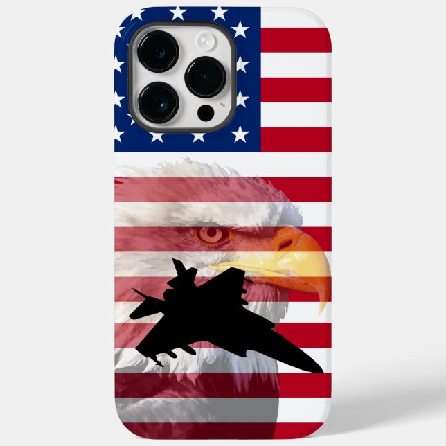 Cool Men's Military Theme Patriotic American Case-Mate iPhone Case (Back)