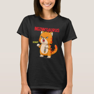 Cool Meowsaurus Cat-Cat T-Shirt
