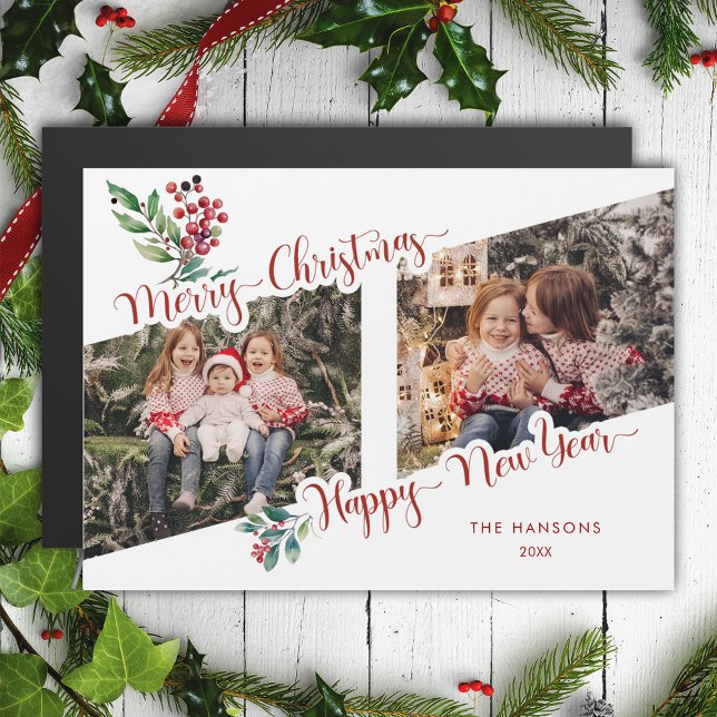 Cool Merry Christmas Calligraphy Holly 2-Photo  (Creator Uploaded)
