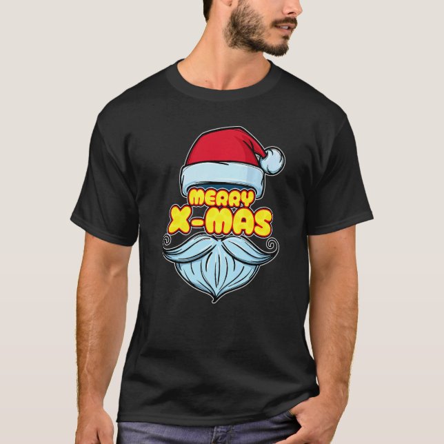 Cool Merry Xmas Statement Christmas Santa Claus Pa T-Shirt (Front)