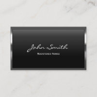 Cool Metal Border Nurse Business Card