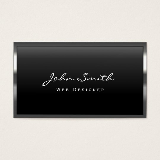 Cool Metal Border Web Design Business Card