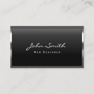 Cool Metal Border Web Design Business Card