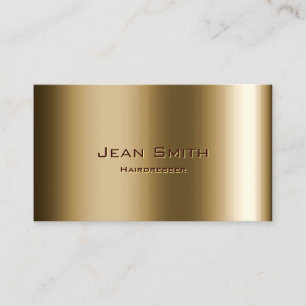 Cool Metal Bronze Hairdresser Business Card