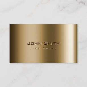 Cool Metal Bronze Life Coach Business Card