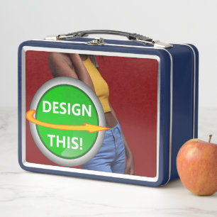 COOL! Metal Lunchbox - Blue - Custom