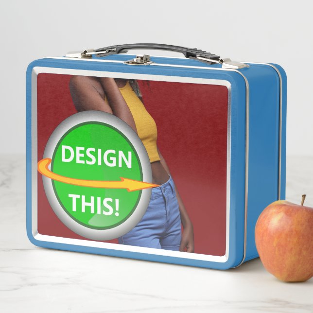 COOL! Metal Lunchbox - Light Blue - Custom (In Situ)