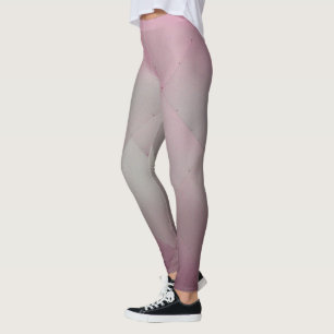 Cool Metallic Aluminium Plates Grey to Pink Leggings
