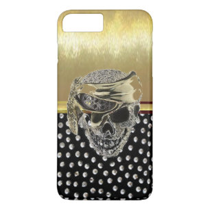 Cool Metallic Gold Skull Design Case