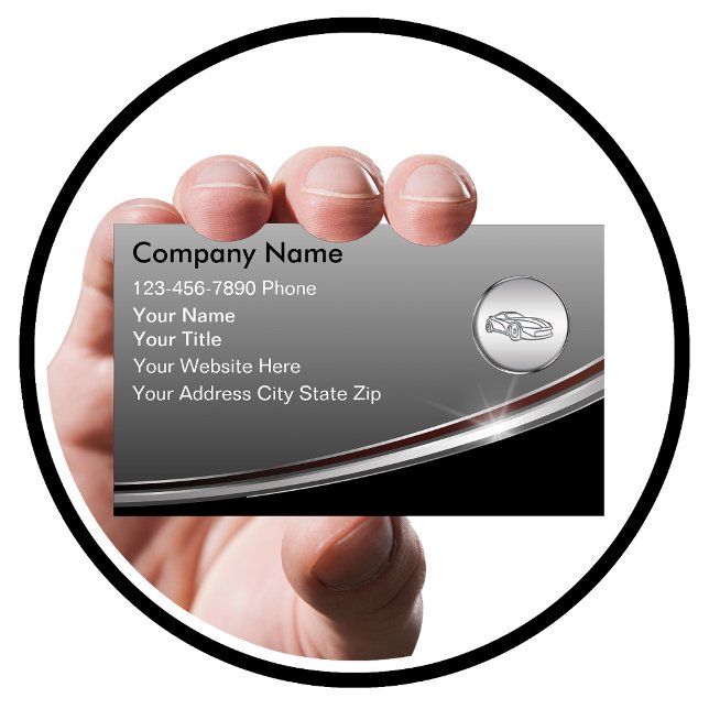 Cool Metallic Look Automotive Business Cards (Creator Uploaded)