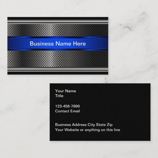 Cool Metallic Look Business Card (Front/Back)