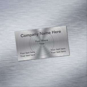 Cool Metallic Look Magnetic Business Card