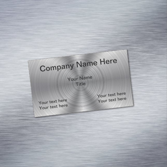 Cool Metallic Look Magnetic Business Card (In Situ)